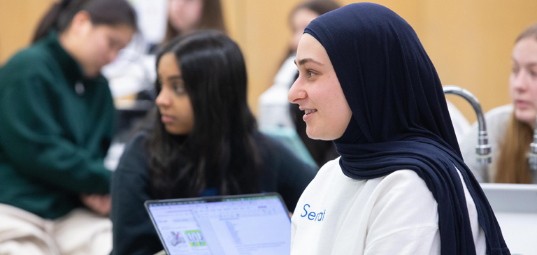 multi-cultural students in chemistry lab